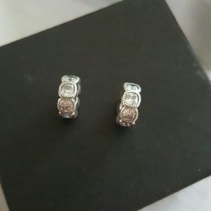 Authentic Pandora spacers with clear CZ.
